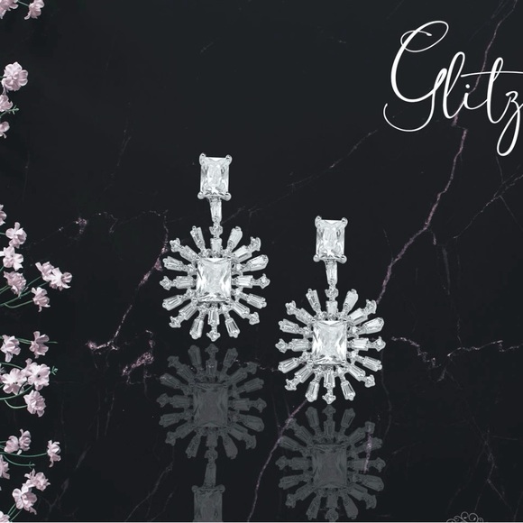 Park Lane Jewelry - NWT GLITZ GLAMOROUS LIMITED EDITION STARBURST EARRINGS VALENTINE SILVER WEDDING